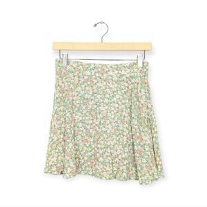 NWT Elodie Mint Green Ditsy Floral Print Mini Skater Skirt Size S